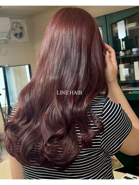 ラインヘアー(LINE HAIR) ボルドーカラー*