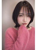 シースルーバング×小顔レイヤー ナチュラルボブ