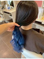 アース いわき店(HAIR&MAKE EARTH)&nbsp;ネイビーブルーグラデーション