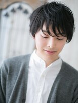 モッズヘアメン 名護大東店(mod's hair men) 伸ばしかけ七三分け斜めバング無造作くせ毛風ショートl名護大東