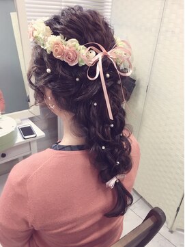 リサ 恵比寿(risa.) 編み込みダウンアレンジ