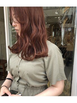 ヘアデザイン ソラ(Sola) 鮮やかオレンジマンダリンブラウン×ロングウェーブ