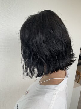 アクト 仙台店(ACT) 切りっぱなしボブ 暗髪 ブルーブラック