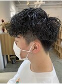 【MITSU】スモーキーマットアッシュ×スパイラルパーマ