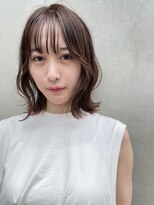 ローウェ 渋谷(Louwe)&nbsp;マロンベージュハイライトAラインボブ/無造作パーマ[渋谷]