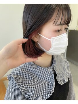 ヘアー アイス 御器所本店(HAIR ICI) 春へのピンクインナーカラー