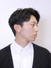 爽やかメンズ七三ショート　20代30代40代50代