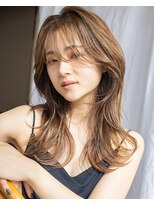 【白川】20代30代40代シースルーバングピンクベージュ23.5.14