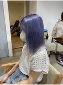 前髪/ピンクベージュ/インナーグレージュ/アッシュラベンダー