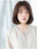 内巻きニュアンスカラー前下がり髪質改善ボブh小山20代30代40代