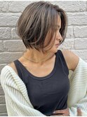 外国人風前下がりレイヤーショートボブ ミニボブ A1207