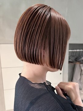 ハウ 心斎橋(how) 20代30代ミニボブココアブラウン小顔美肌ストレート丸み