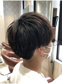 30代40代メンズビジネスナチュラルブラウン爽やかツーブロ