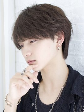 エイド 渋谷(aid) リバースマッシュショートナチュラルブラウンベージュウルフ