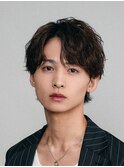 渋谷シャドウパーマメンズボブウルフカット緩めスパイラルパーマ