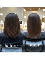 ツヤと髪 クリム(crim)&nbsp;クセ髪ヘアエステ　ミディアム　白髪染め　30代 、40代、20代