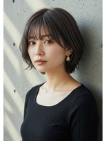 フルショウ 苦楽園店(FURUSHO)&nbsp;チャコールグレー/ハッシュボブ/小顔みせモテショート
