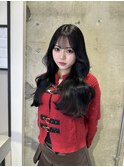 【hiyori】ニットに合わせたくなる暗髪スタイル