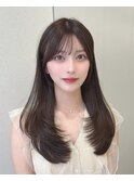 カットカラー、顔まわり、レイヤーカット