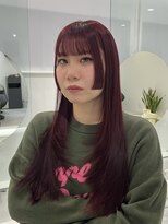 ニュウ(niw)&nbsp;金沢高発色カラー/ブリーチなし赤/姫カット