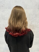 アンダーバーホワイト 鳳店(_WHITE)&nbsp;グラデーションカラーレッド