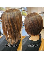 モンド ヘアクリエーション 西田店(monde hair creation)&nbsp;【monde】before × after × 髪質改善