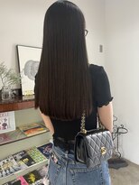 ヘアーアイストゥーレ(HAIR ICI TRE)&nbsp;ロング　髪質改善　ストレート　ロング　グレージュ　大人