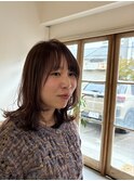 レイヤー×ピンクベージュ
