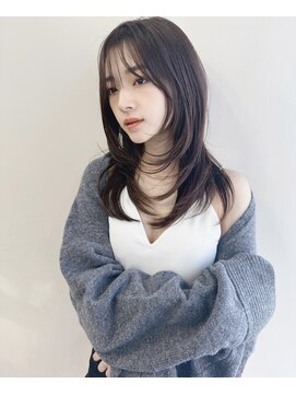 マリアバイアフロート(Maria by AFLOAT) 韓国ハッシュレイヤーロングウルフグレージュアッシュ