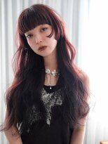 シオン(shion) ロング前髪レイヤーレッドブラウン_F32055