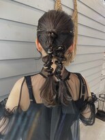 ジゼル ビエラ博多テラス店(GiseL)&nbsp;ツイン編みおろし　ヘアセット　博多　筑紫口