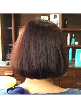 モードクラウド(MODE CLOUD hair design) ワンレンボブ×ベリーピンク