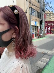 裾カラー/ピンク/nana