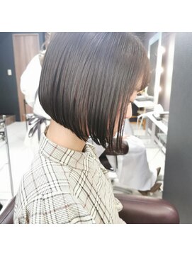 フラッグ ヘアー 天神西通り店(Flag HAIR) スリークボブ×暗髪