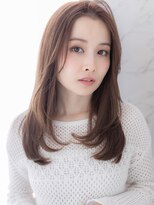 【ROMA銀座】大人可愛い/透明感ラベージュ/小顔レイヤーロング