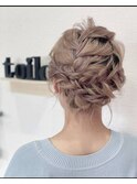 ヘアアレンジ　編み込みアレンジ