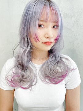 アルバム 渋谷パルコ(ALBUM) ★ウルフレイヤーアクセントピンク_ふんわりカール_48927☆