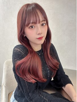 ロンド マーレ 天神大名店(Lond mare) ピンクブラウン/暖色カラー/カシスピンク/韓国ヘア/顔周りカット