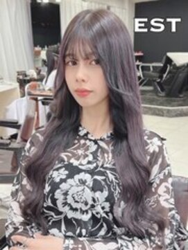 エスト 大阪梅田(EST) レミー100%/53cm☆シールエクステ60枚+ブリーチカラー