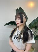 インナーカラー/セクションカラー／姫カット