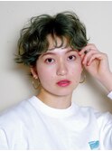 ショートウェーブ/オリーブグリーン