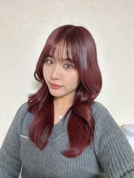 シェノン 近鉄奈良店(CHAINON) ブリーチなしダブルカラー&ワインレッド