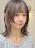 "インナーカラー×顔周りレイヤー