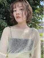 イフ 高崎本店(Ifh)&nbsp;ボブ×オリーブベージュ【秋色/透明感カラー】