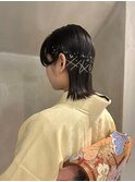 〈ボブヘアセット&メイク〉