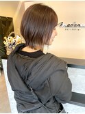レイヤーボブ外ハネボブレイヤーミディアム伸ばしかけ暗髪透明感