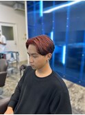 メンズエンドカラーセンターパート
