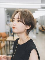 ガーデンヨコハマエスト(GARDEN YOKOHAMA est)&nbsp;ショート　ショートボブ　ハンサムショート　前髪　暗めカラー