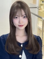 アイトーキョーエス 渋谷(AI TOKYO S)&nbsp;オリーブブラウンブリーチなしダブルカラー透明感カラー髪質改善