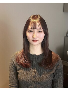 髪質改善×レイヤー×ボルドーカラー